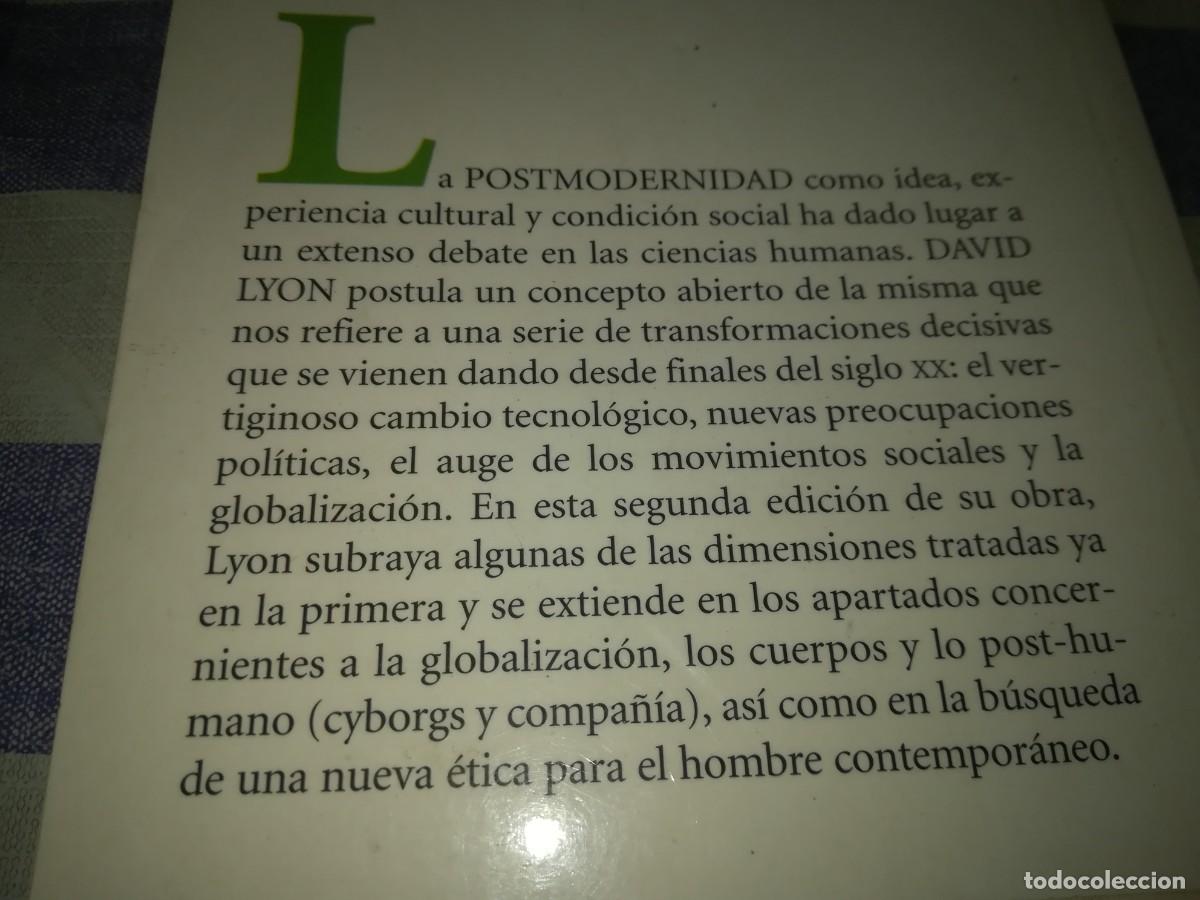 Libros de segunda mano: POSTMODERNIDAD / DAVID LYON / EVA 043 / ALIANZA - Foto 3