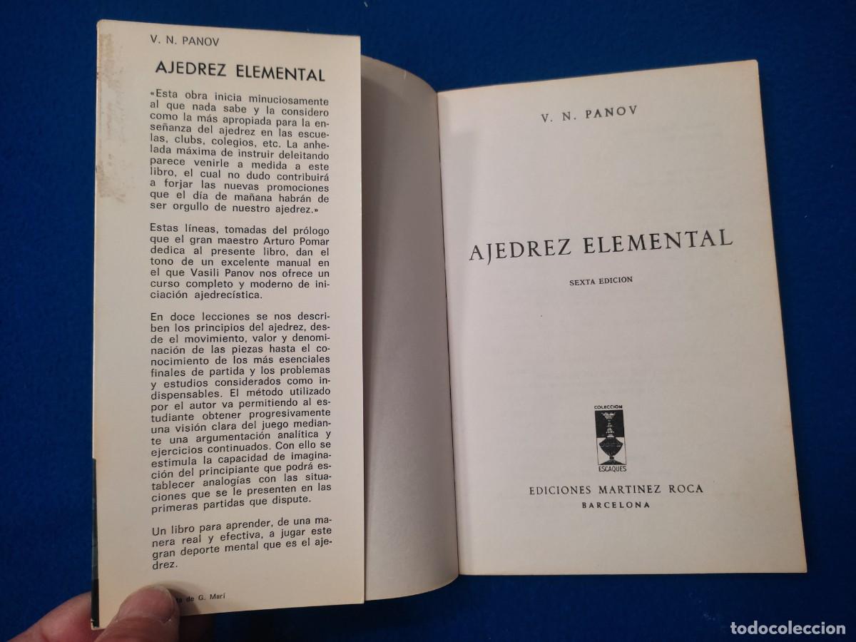 Libros de segunda mano: Ajedrez Elemental V. N. Panov Ediciones Martinez Roca 1973 Colecci&oacute;n Escaques - Foto 4