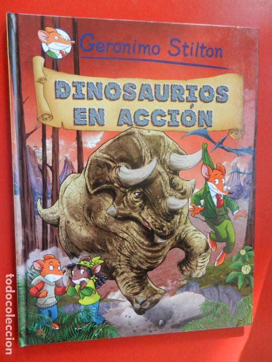 Libros de segunda mano: GERONIMO STILTON - DINOSAURIOS EN ACCION -PLANETA JUNIOR 2011 - PASTAS DURAS - Foto 1