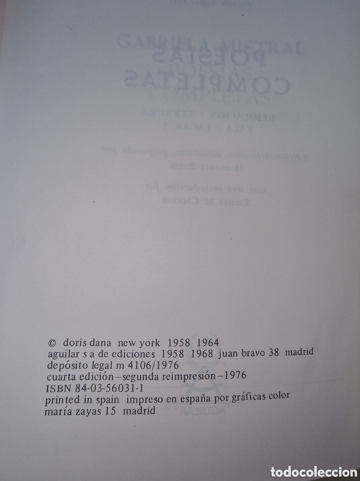 Libros de segunda mano: Gabriela Mistral, Poesias Completas - Foto 4