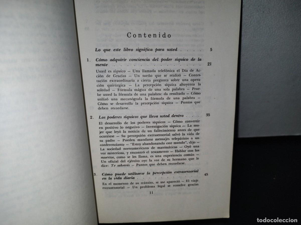 Libros de segunda mano: 93- LA PERCEPCI&Oacute;N S&Iacute;QUICA: LA MAGIA DEL PODER EXTRASENSORIAL - DR. JOSEPH MURPHY - 1981 - Foto 7