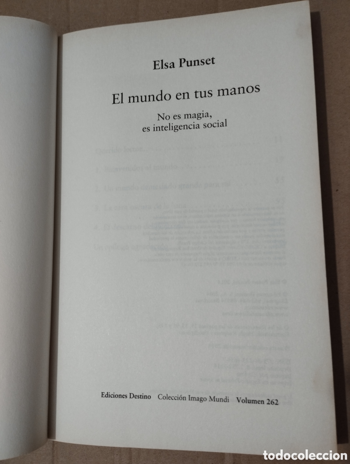 Libros de segunda mano: EL MUNDO EN TUS MANOS (ELSA PUNSET) - Foto 2