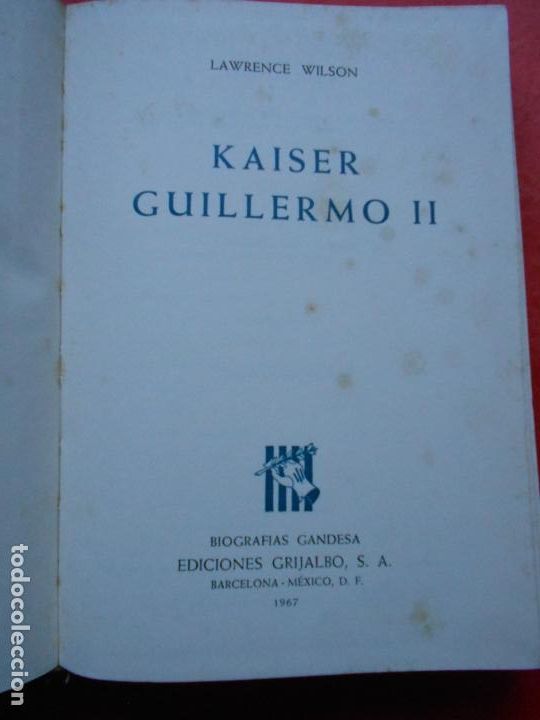 Libros de segunda mano: EL KAISER GUILLERMO II WILSON - Foto 3