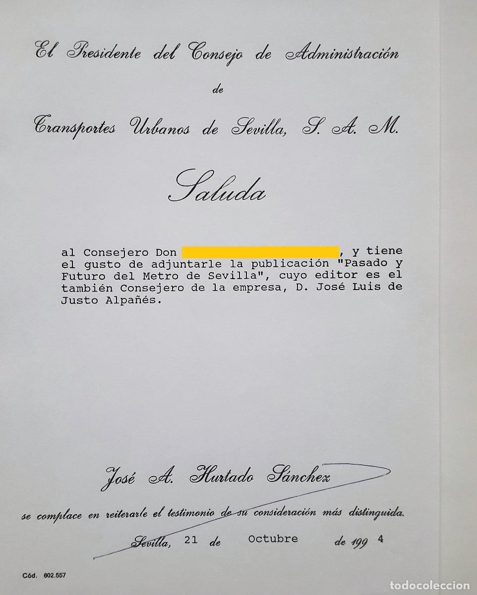 Libros de segunda mano: PASADO Y FUTURO DEL METRO DE SEVILLA. - Foto 2