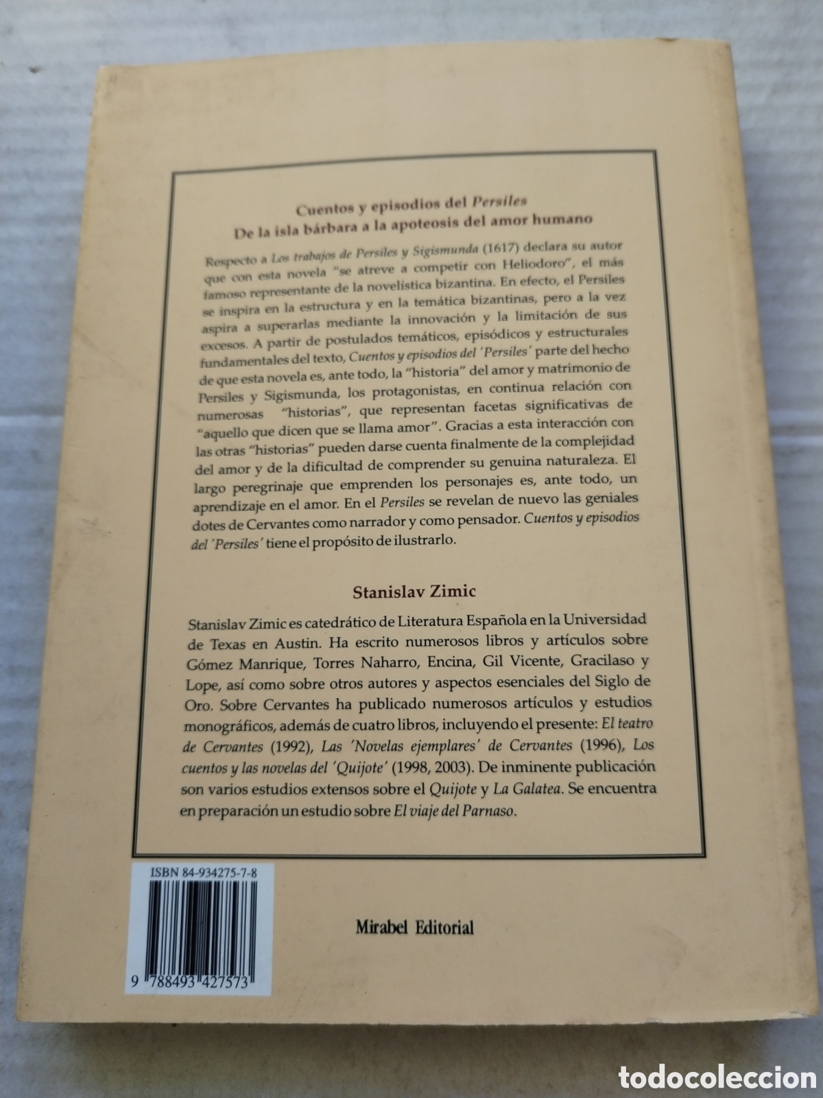 Libros de segunda mano: CUENTOS Y EPISODIOS DEL PERSILES/STANISLAV ZINIC - Foto 3