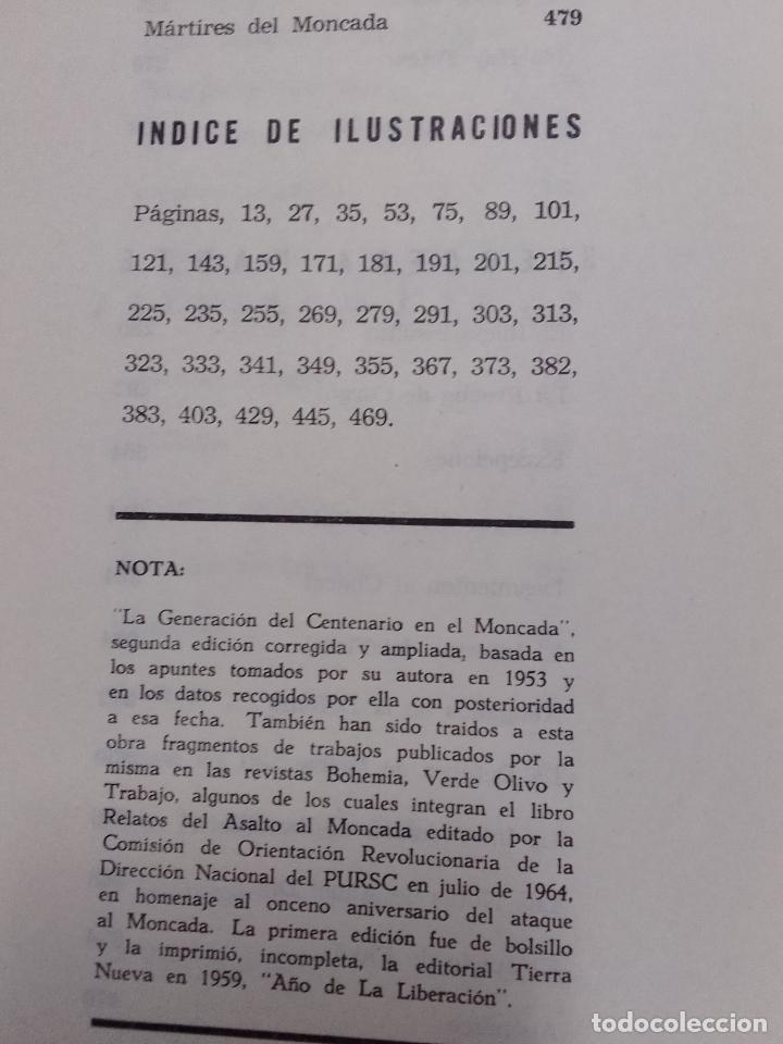 Libros de segunda mano: Marta Rojas: La Generaci&oacute;n del Centenario en el Moncada (Ediciones R. 1964) - Foto 6