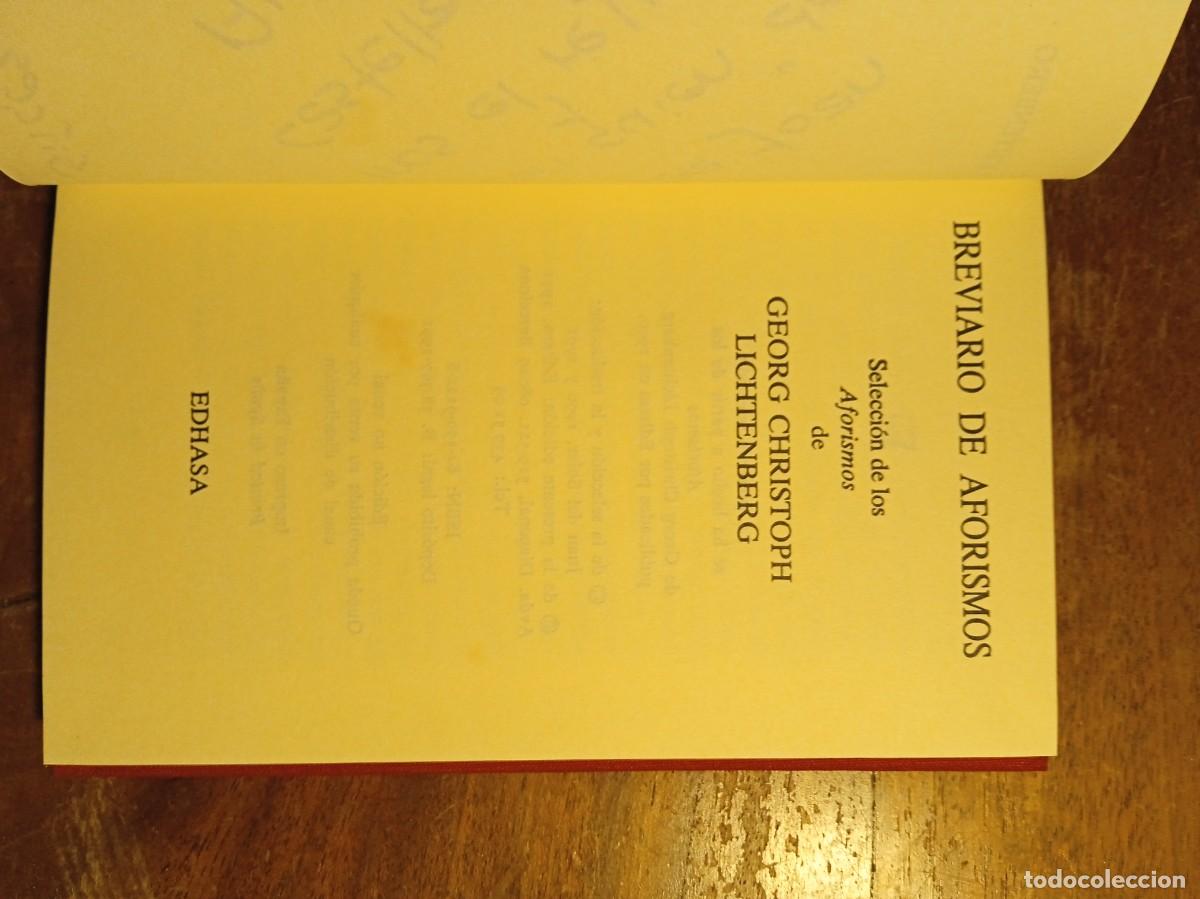 Libros de segunda mano: Breviario de aforismos Lichtemberg - Foto 3