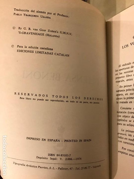 Libros de segunda mano: Defensa Benoni. Dr. M. Euwe - Foto 2