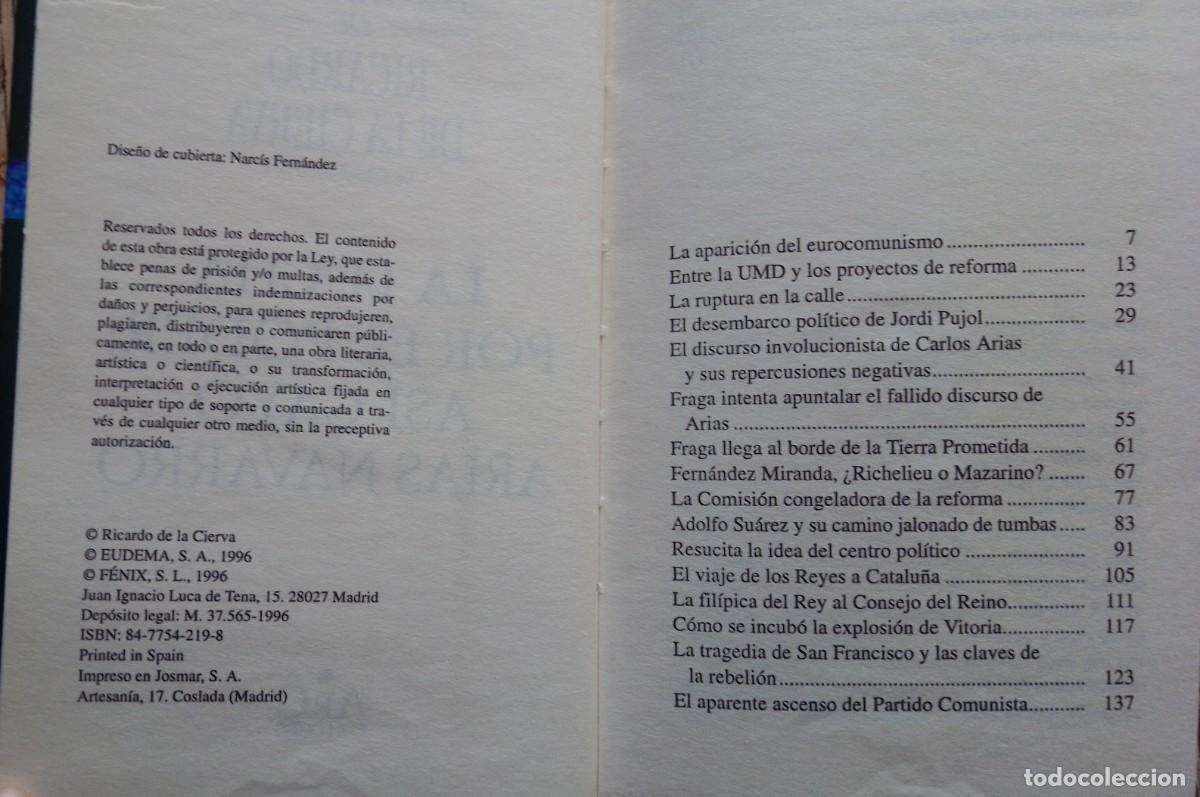 Libros de segunda mano: As&iacute; cay&oacute; Arias Navarro. Ricardo de la Cierva - Foto 2
