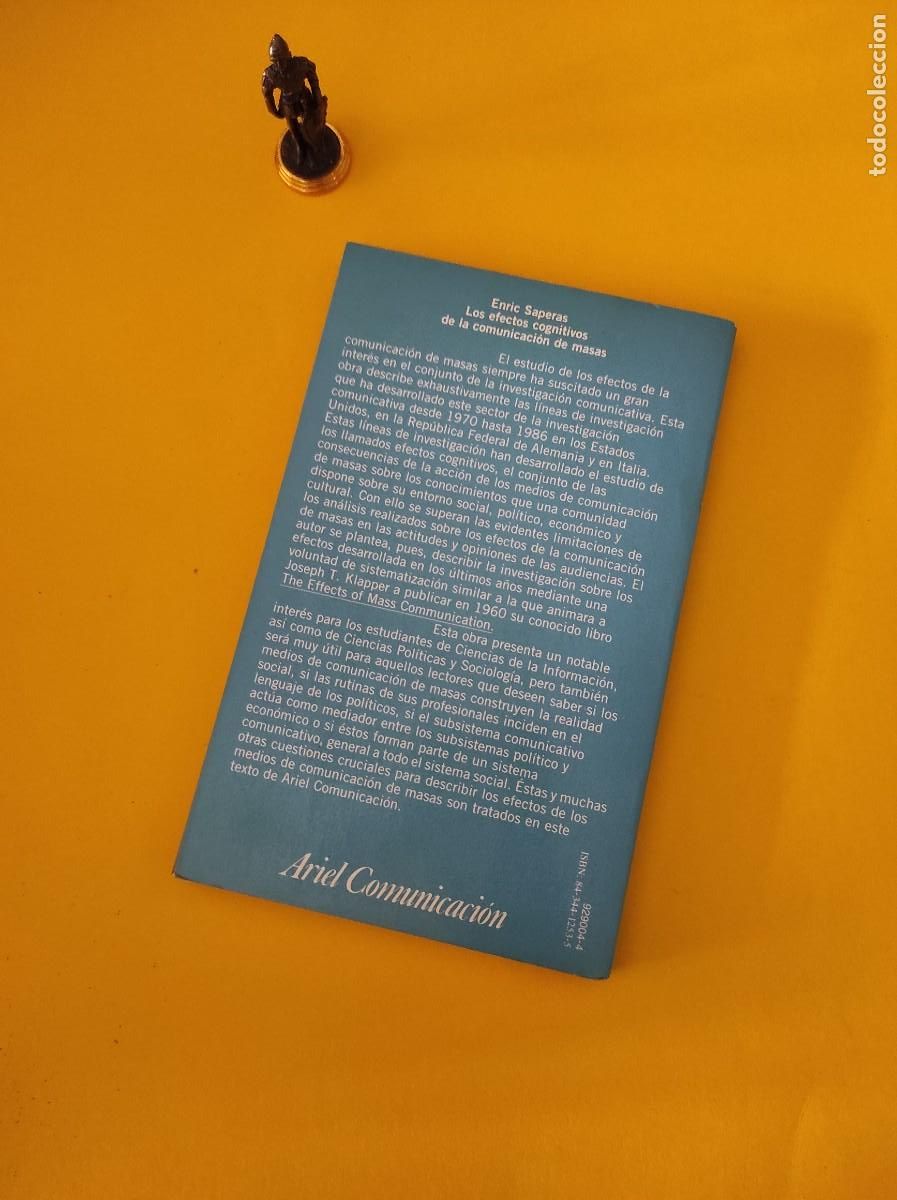 Libros de segunda mano: LOS EFECTOS COGNITIVOS DE LA COMUNICACI&Oacute;N DE MASAS - Saperas, Enric - Foto 2