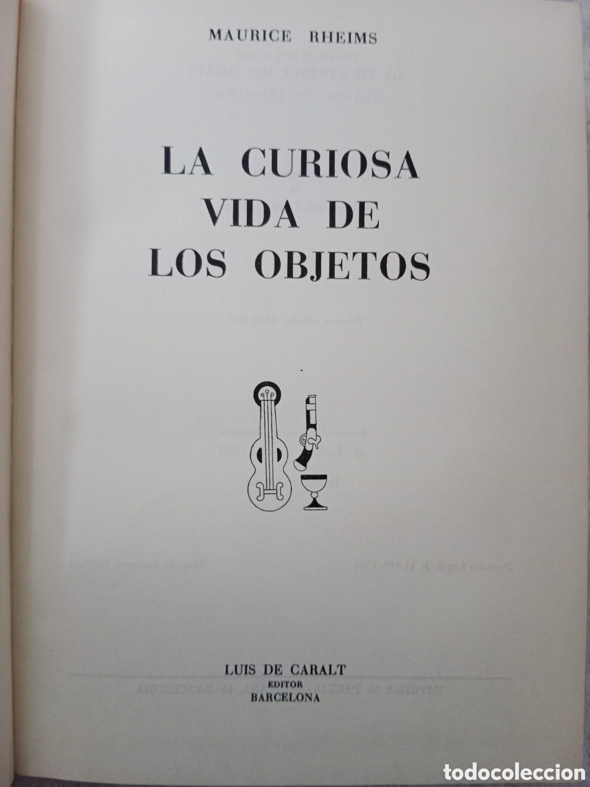 Libros de segunda mano: LA CURIOSA VIDA DE LOS OBJETOS, MAURICE RHEIMS , PRIMERA EDICI&Oacute;N - Foto 5