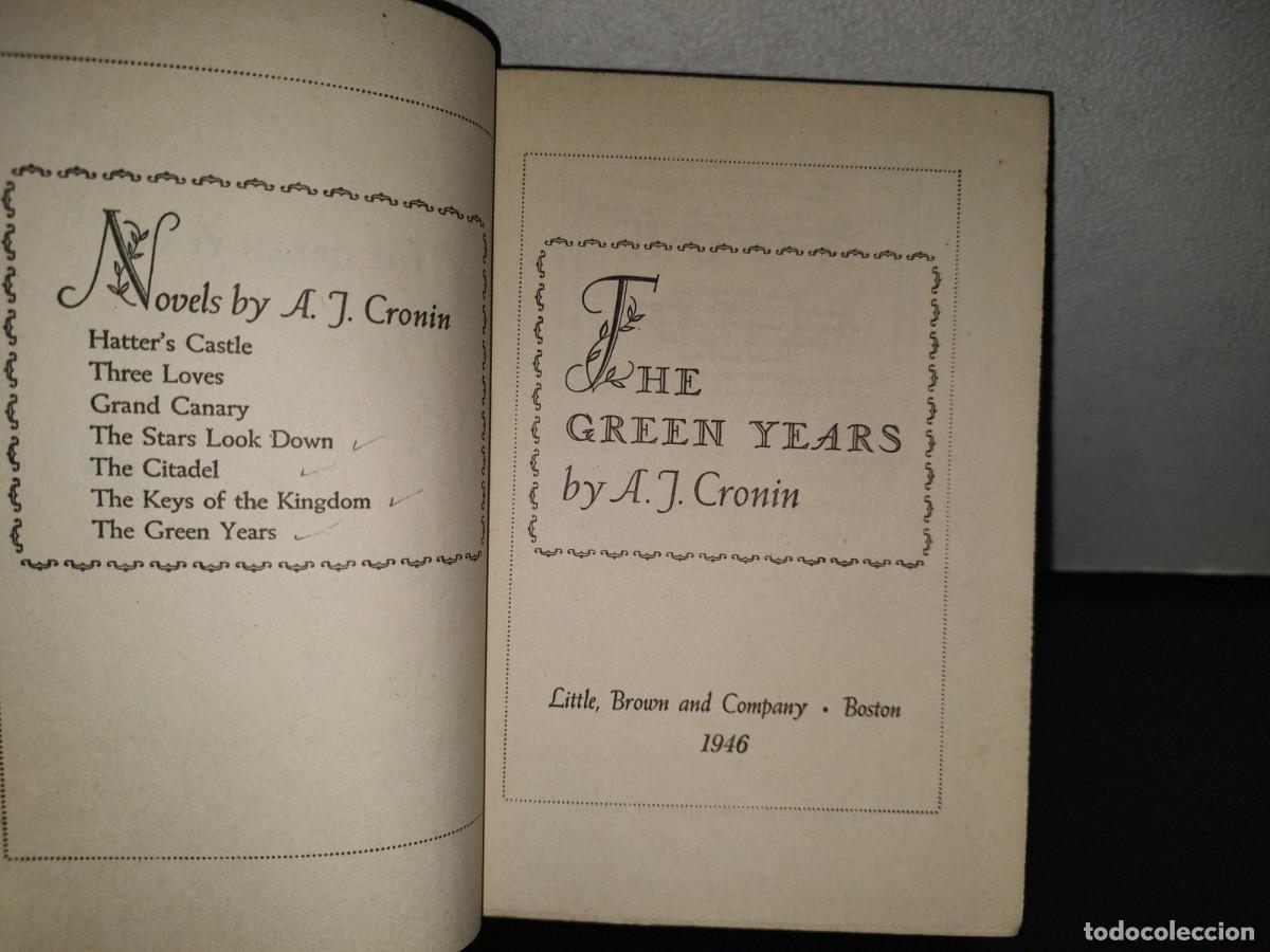 Libros de segunda mano: 82- THE GREEN YEARS - A. J. CRONIN - 1946 - Foto 4