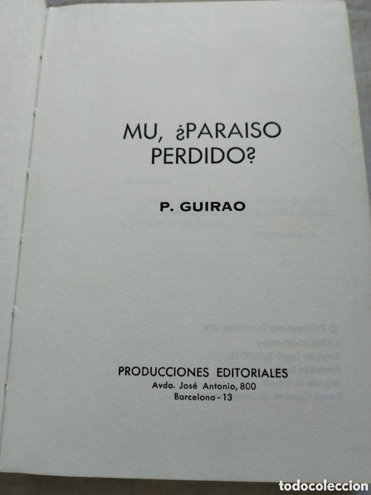Libros de segunda mano: MU, &iquest;PARAISO PERDIDO?/ - Foto 2