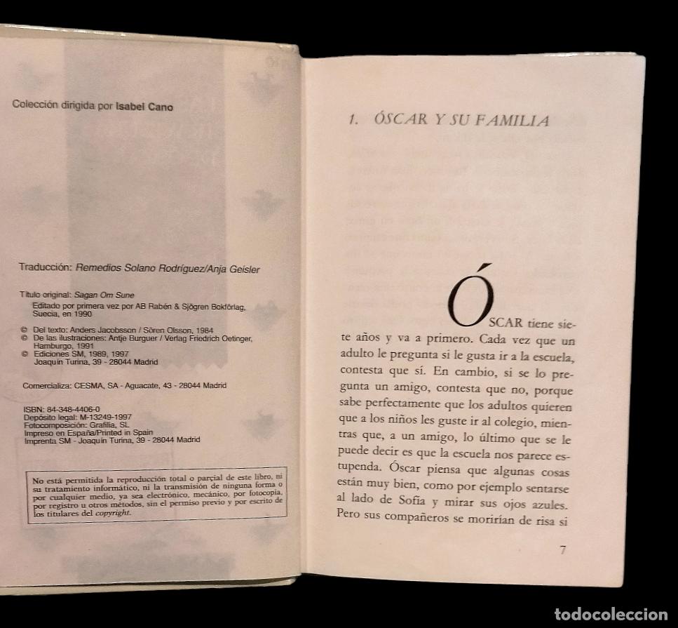Libros de segunda mano: LAS TRAVESURAS DE &Oacute;SCAR / ANDERS JACOBSSON. SM 1997. - Foto 4
