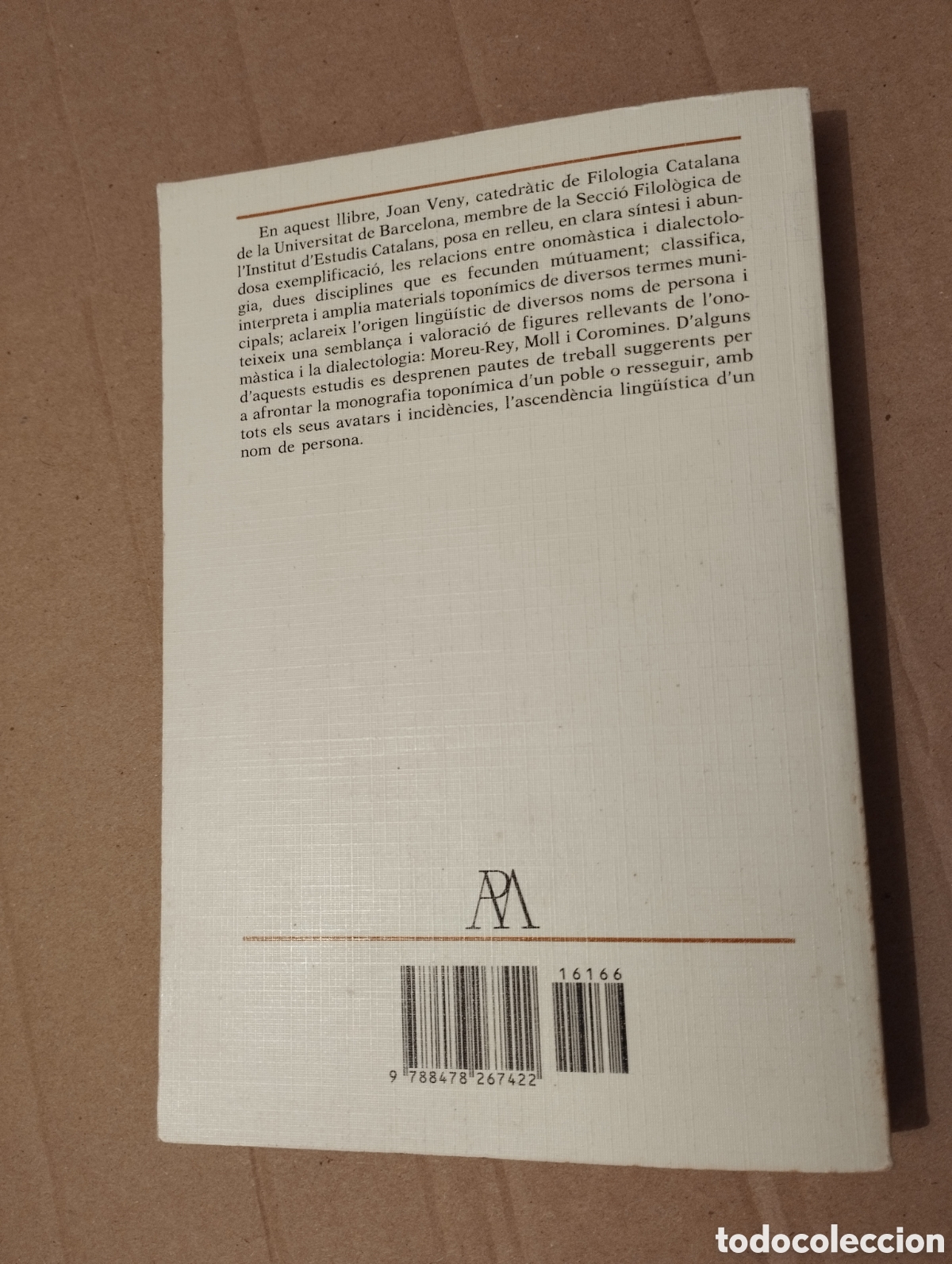 Libros de segunda mano: ONOM&Agrave;STICA I DIALECTOLOGIA (JOAN VENY) - Foto 5