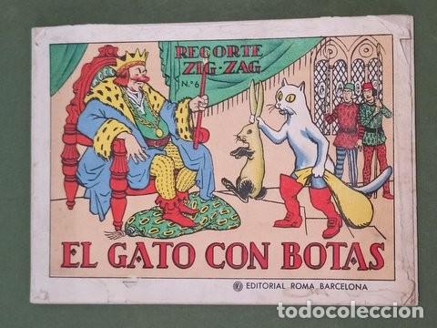 Libros de segunda mano: EL GATO CON BOTAS. Recorte zig-zag n&ordm; 6. - Foto 1