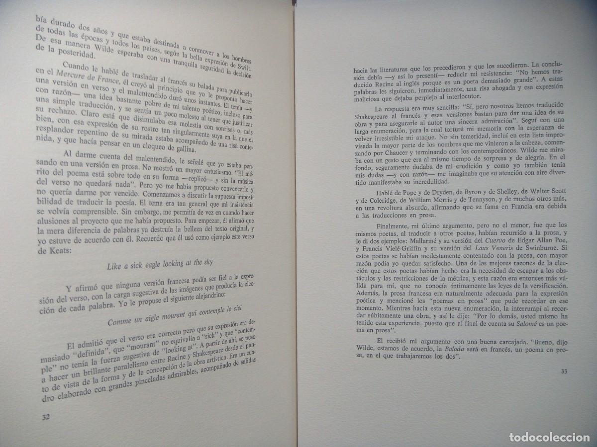 Libros de segunda mano: Oscar Wilde: BALADA DE LA CARCEL DE READING. Introducci&oacute;n. Jorge Luis Borges - Foto 2
