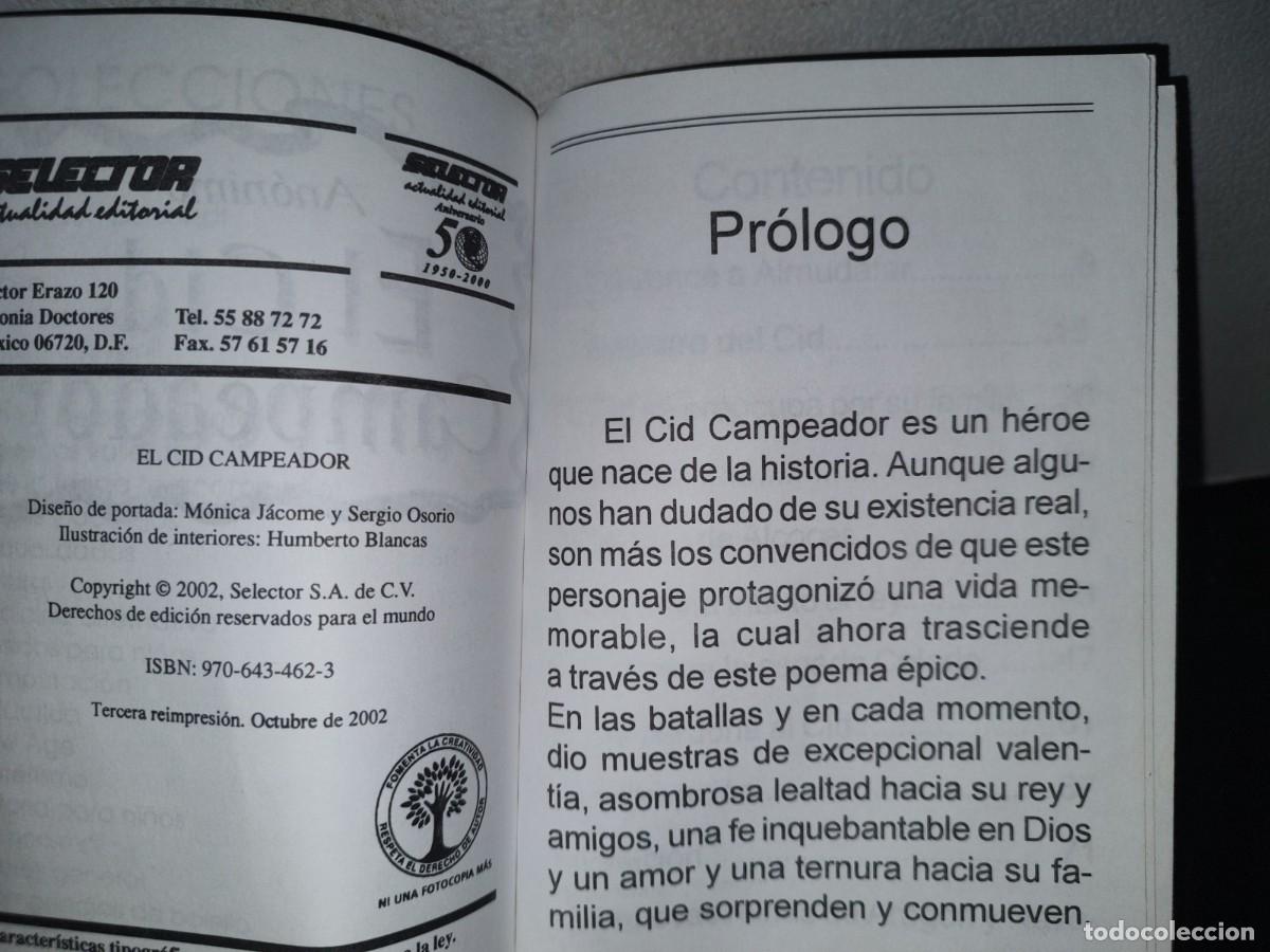 Libros de segunda mano: 84- EL CID CAMPEADOR PARA NI&Ntilde;OS - AN&Oacute;NIMO - SELECTOR 2002 - Foto 5