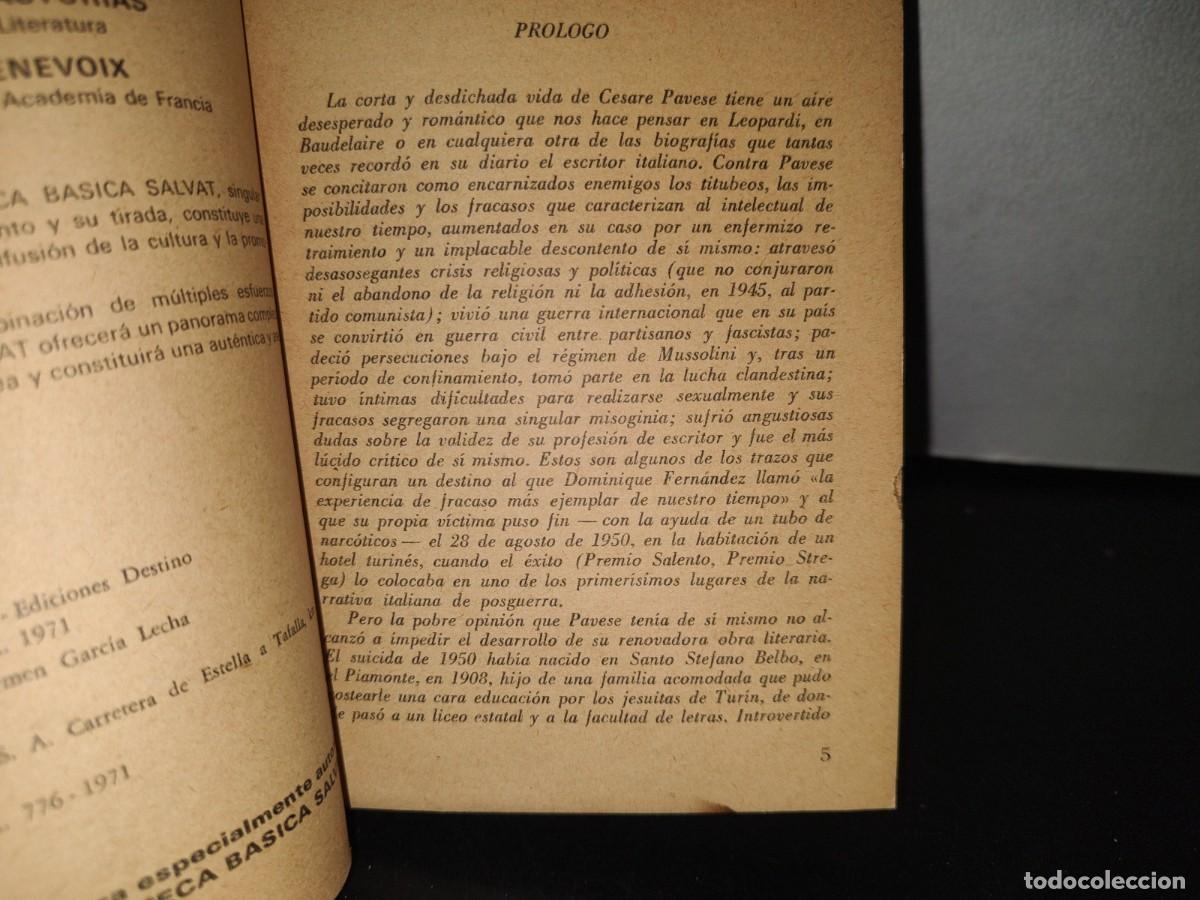 Libros de segunda mano: 84- EL DIABLO SOBRE LAS COLINAS - CESARE PAVESE - Foto 5