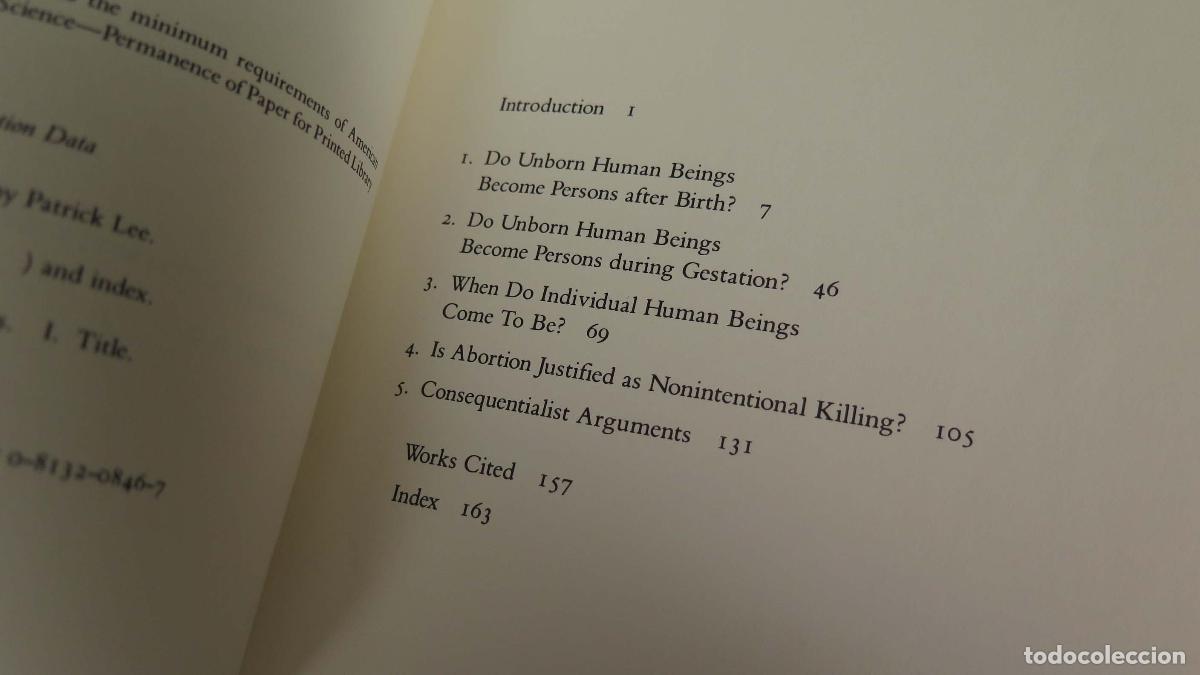 Libros de segunda mano: Abortion and Unborn Human Life. Patrick Lee - Foto 2