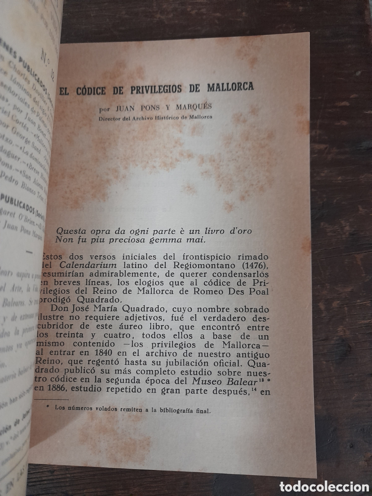 Libros de segunda mano: El C&oacute;dice de Privilegios De Mallorca. Panorama Balear - PALMA DE MALLORCA - Foto 2