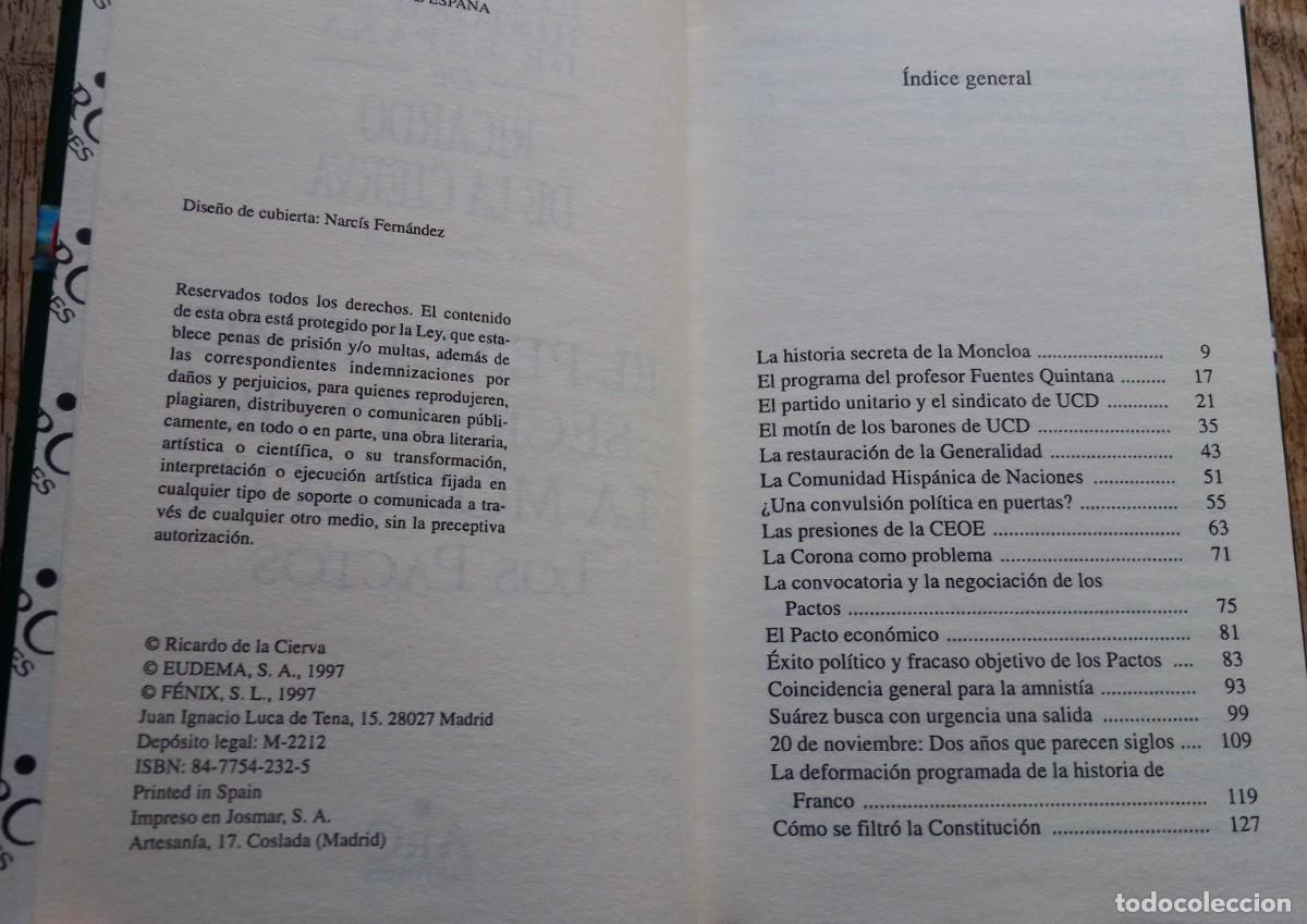 Libros de segunda mano: El pen&uacute;ltimo secreto de la Moncloa. Los Pactos - Foto 2