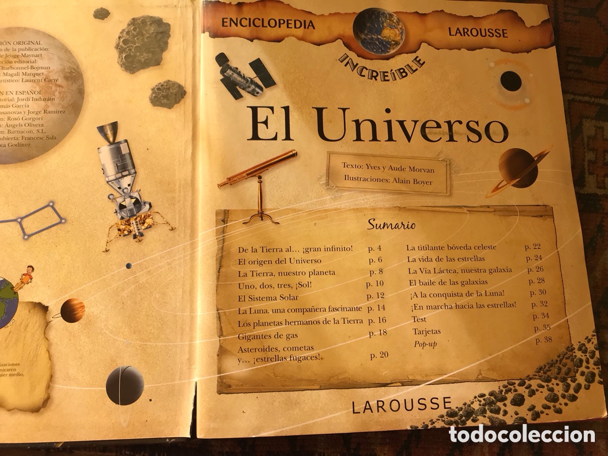 Libros de segunda mano: El universo. Enciclopedia Larousse. Incre&iacute;ble. Pop up. - Foto 4