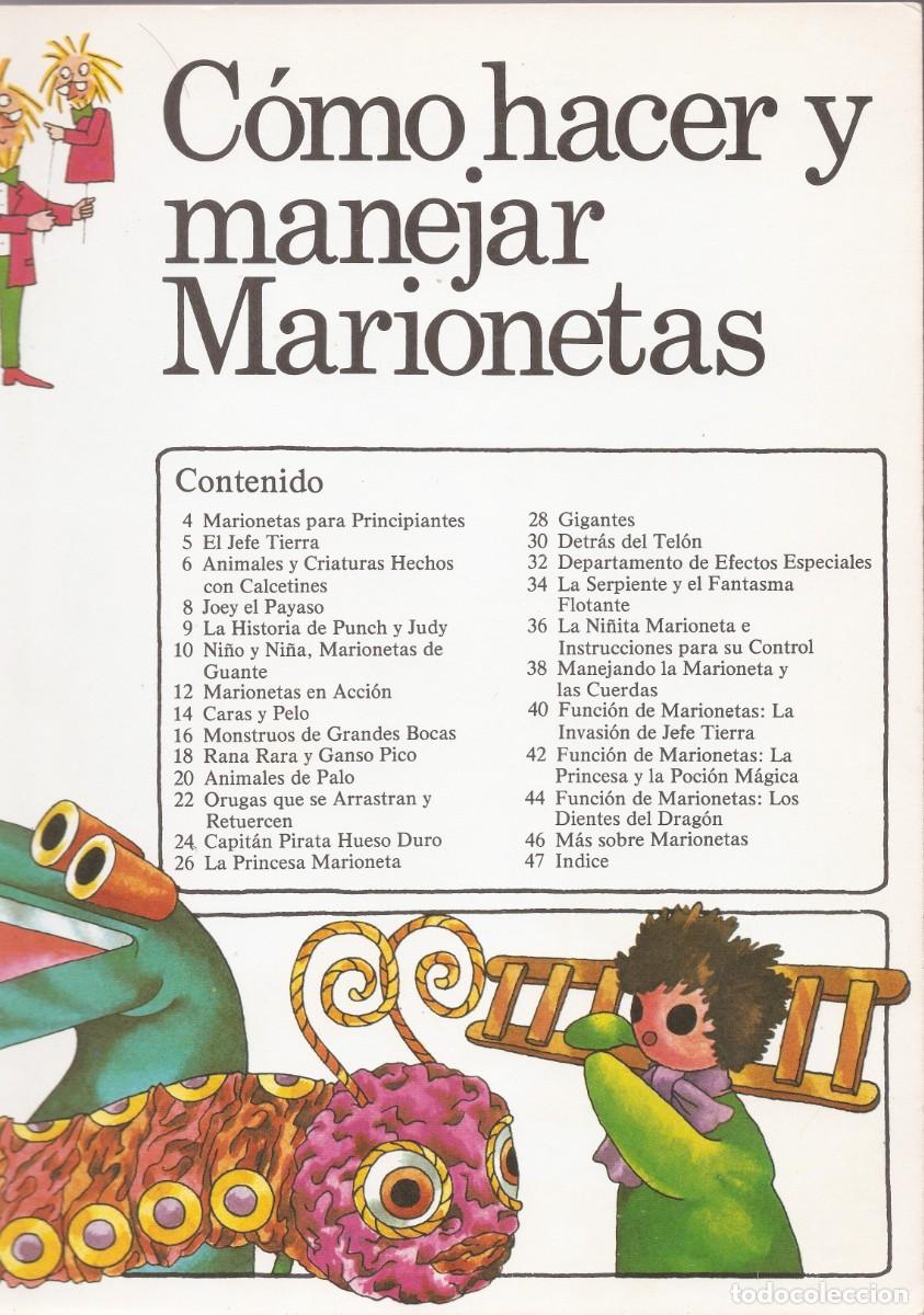 Libros de segunda mano: COMO HACER Y MANEJAR MARIONETAS - PLESA - SM EDICIONES - 5&ordf; Edici&oacute;n, 1986. - Foto 2