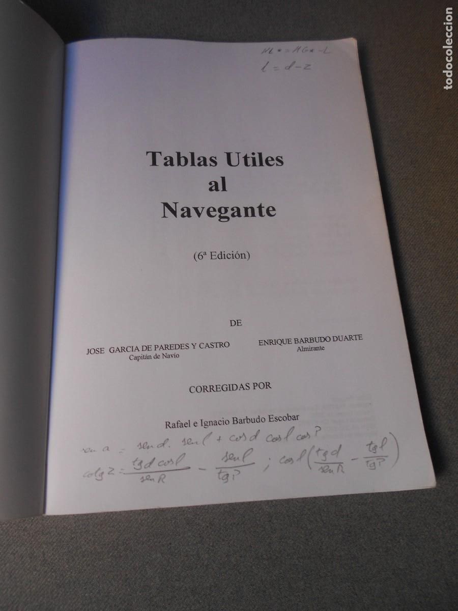 Libros de segunda mano: TABLAS UTILES AL NAVEGANTE - Foto 2