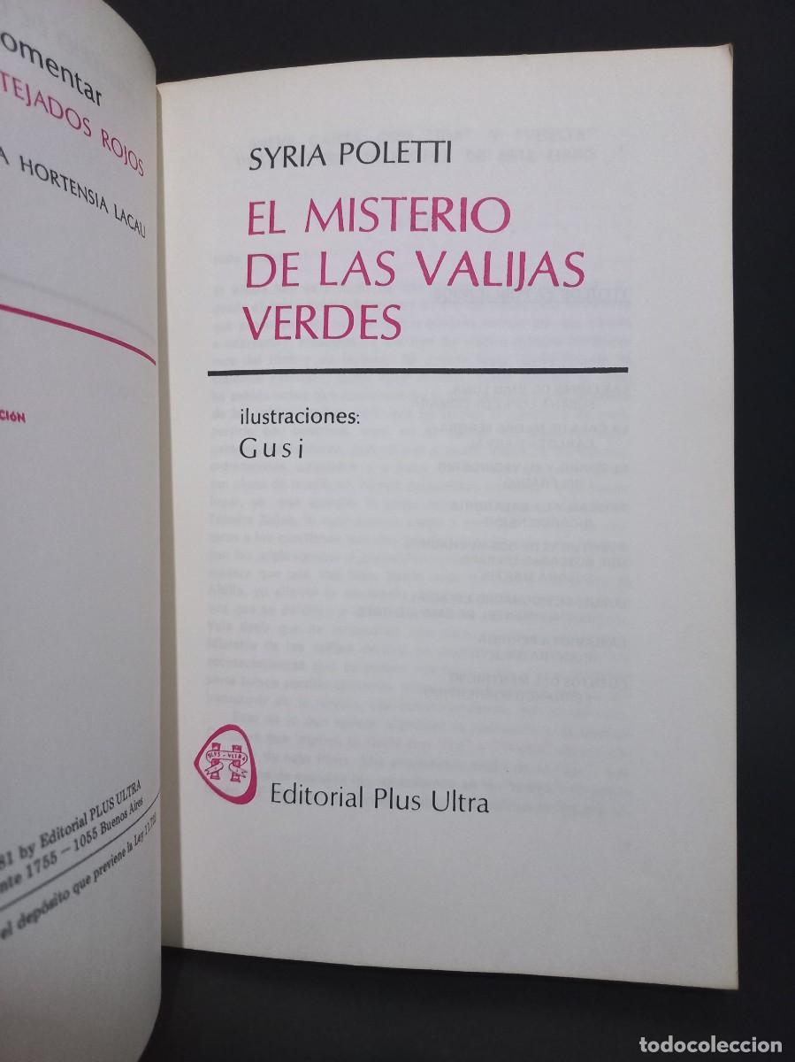 Libros de segunda mano: Syria Poletti - El Misterio de las Valijas Verdes - 1981 - Foto 2