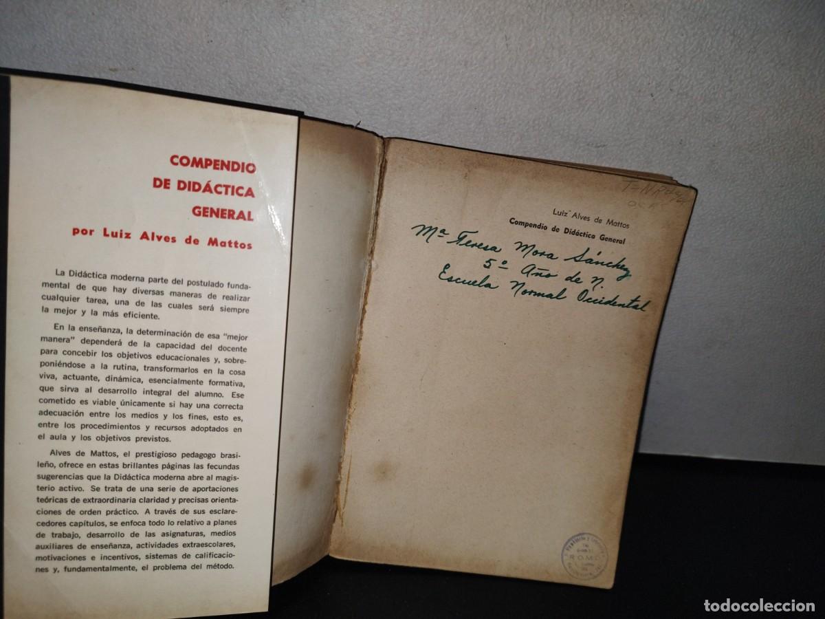 Libros de segunda mano: 85- COMPENDIO DE DID&Aacute;CTICA GENERAL - LUIZ A. DE MATTOS - Foto 3