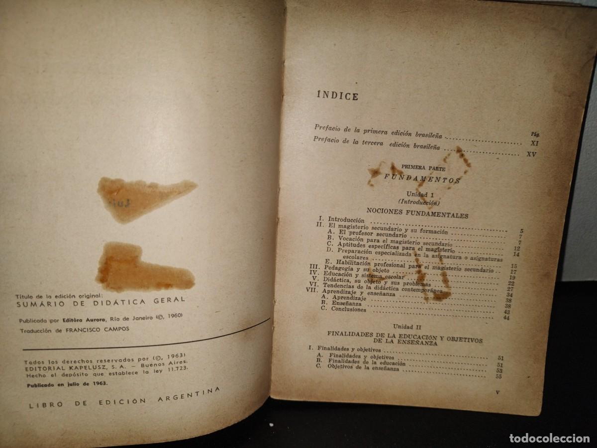 Libros de segunda mano: 85- COMPENDIO DE DID&Aacute;CTICA GENERAL - LUIZ A. DE MATTOS - Foto 5