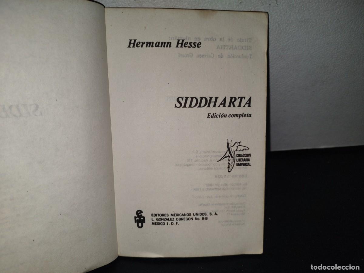 Libros de segunda mano: 85- HERMANN HESSE. SIDDHARTA. EDICI&Oacute;N COMPLETA - 1984 - Foto 4