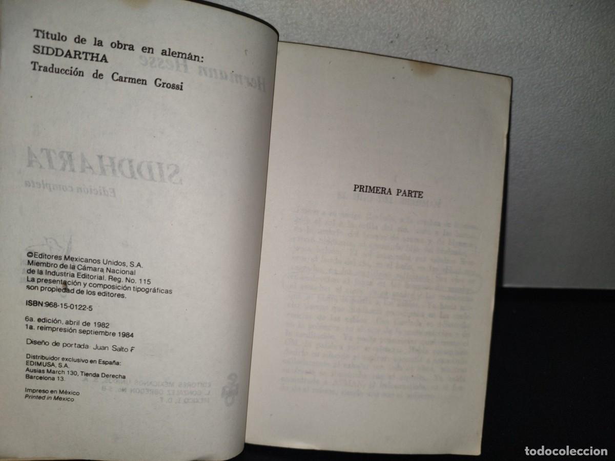 Libros de segunda mano: 85- HERMANN HESSE. SIDDHARTA. EDICI&Oacute;N COMPLETA - 1984 - Foto 5