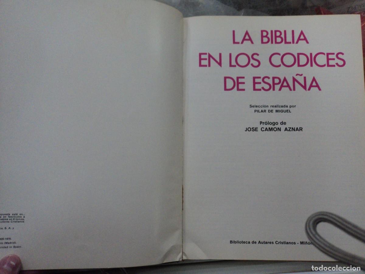 Libros de segunda mano: La Biblia en los c&oacute;dices de Espa&ntilde;a - Pilar de Miguel - Foto 1
