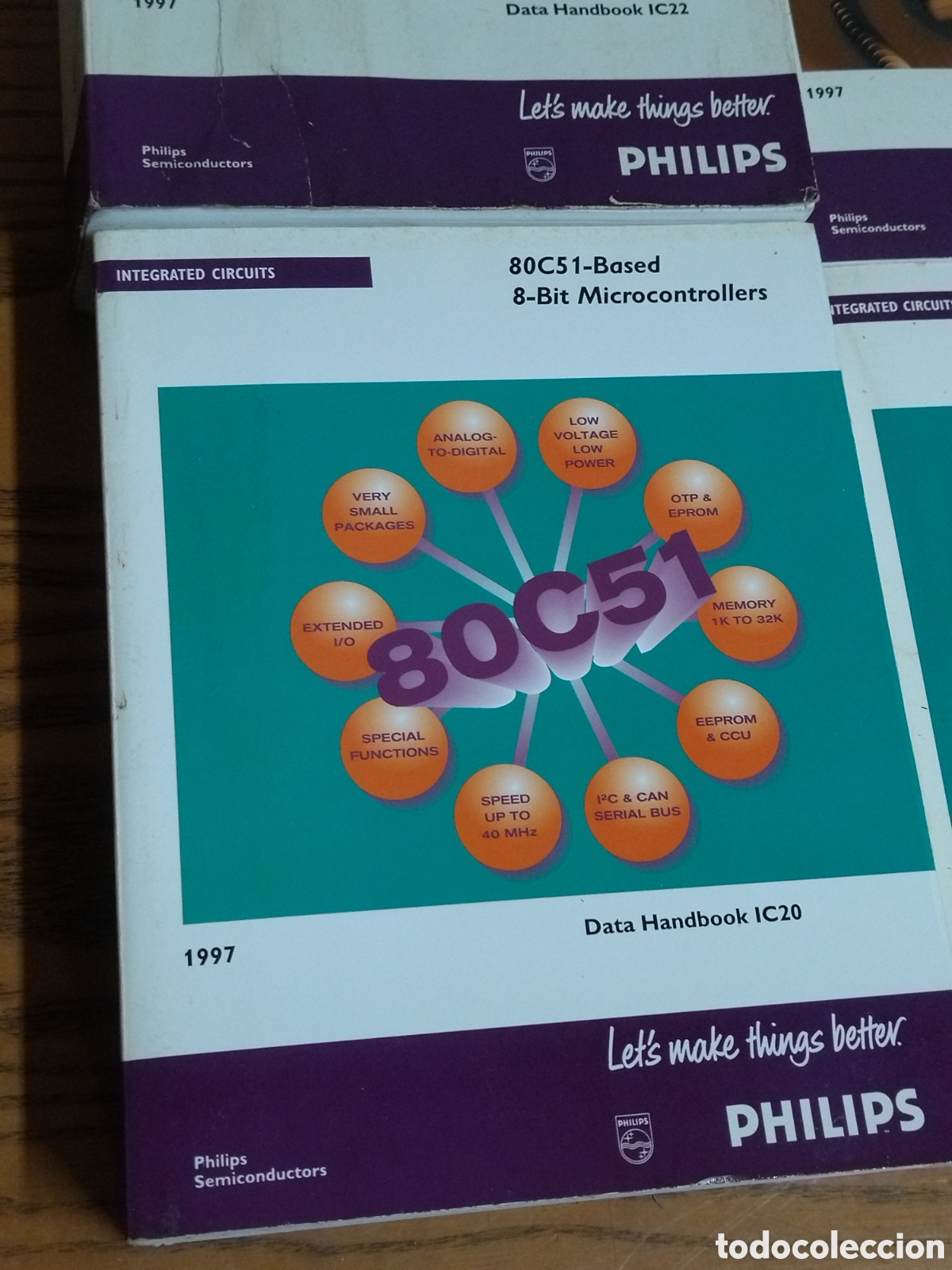 Libros de segunda mano: Data handbook PHILIPS 1997. Manuales de electr&oacute;nica Philips antiguos. 4 libros, en ingl&eacute;s. - Foto 4