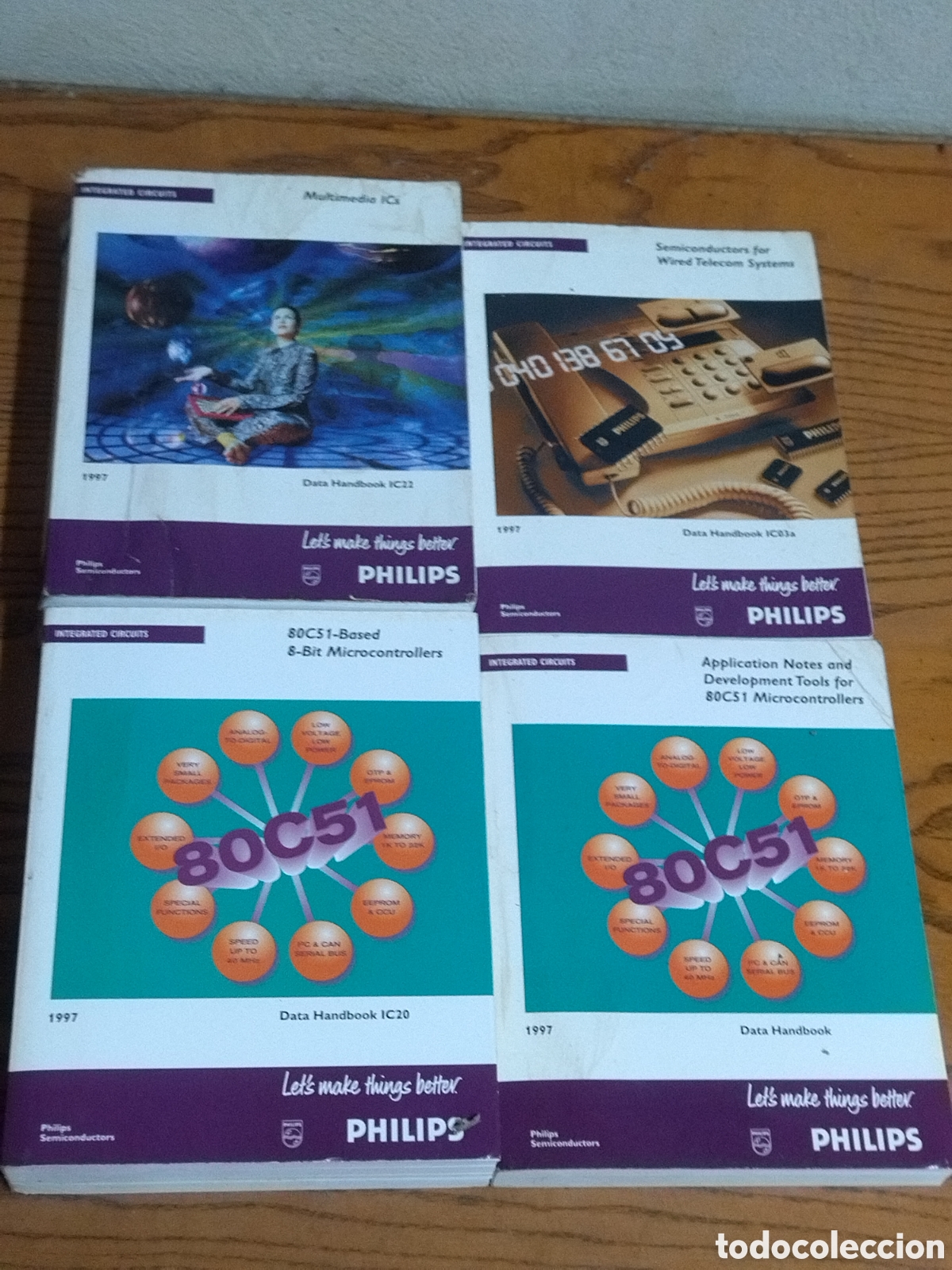 Libros de segunda mano: Data handbook PHILIPS 1997. Manuales de electr&oacute;nica Philips antiguos. 4 libros, en ingl&eacute;s. - Foto 1