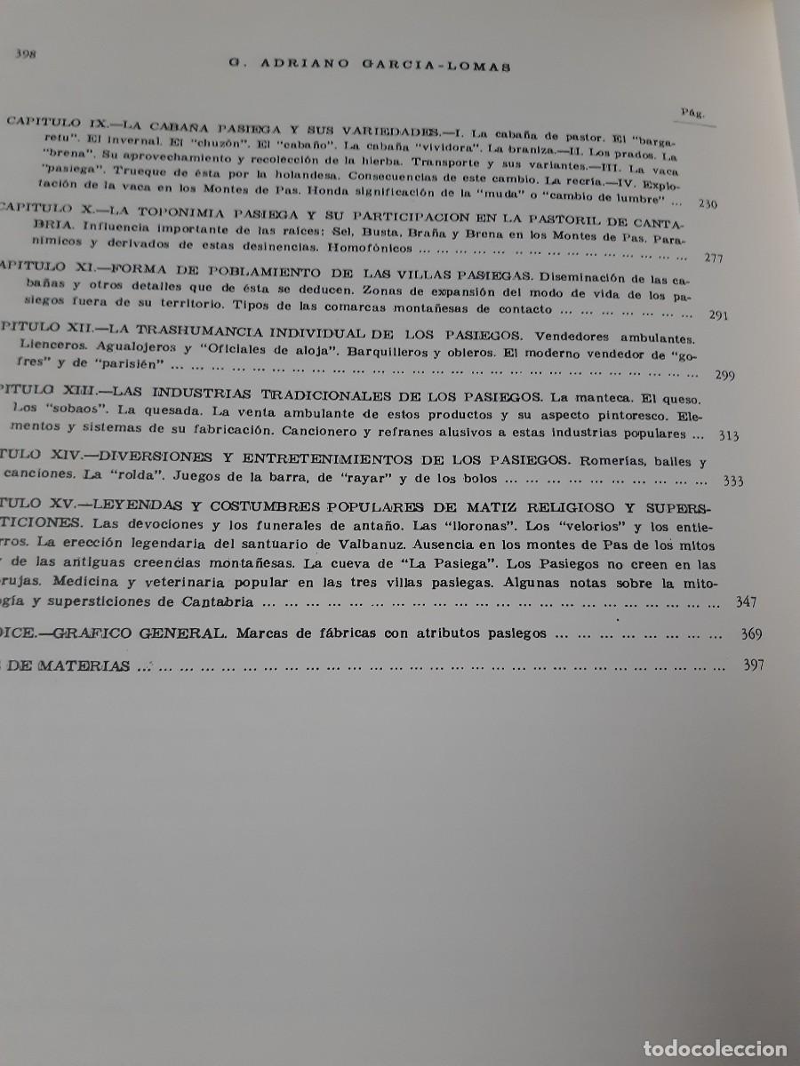 Libros de segunda mano: Los pasiegos Adriano Garc&iacute;a Lomas Cantabria - Foto 6
