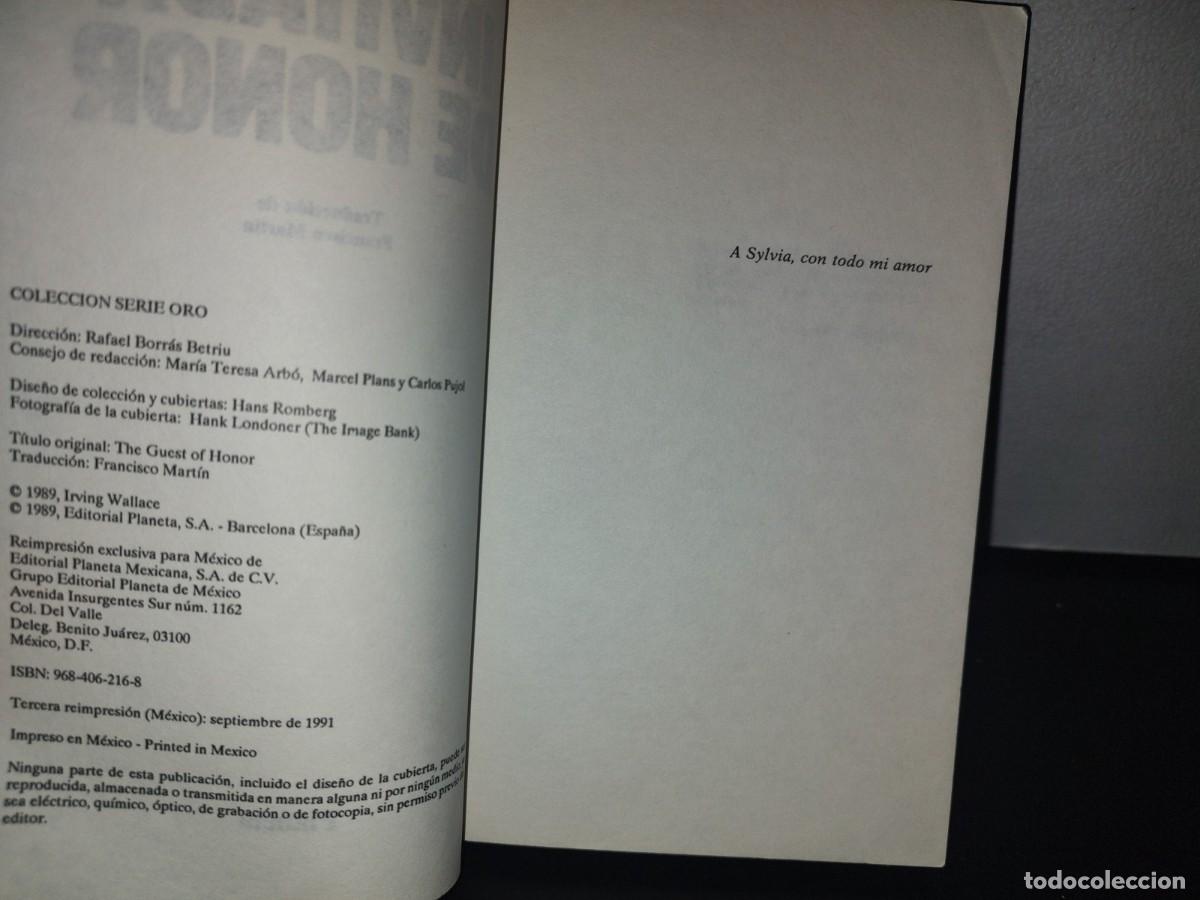 Libros de segunda mano: 85- PLANETA SERIE ORO. INVITADA DE HONOR - IRVING WALLACE - 1989 - Foto 5