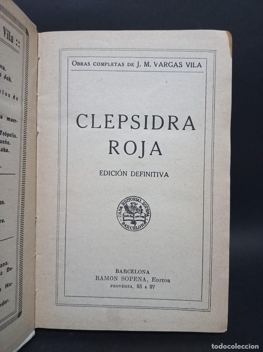 Libros de segunda mano: Vargas Vila - Cl&eacute;psidra Roja - Edici&oacute;n definitiva - Foto 2