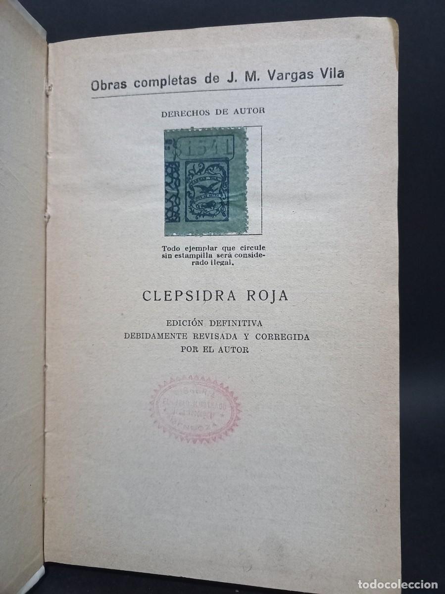 Libros de segunda mano: Vargas Vila - Cl&eacute;psidra Roja - Edici&oacute;n definitiva - Foto 3