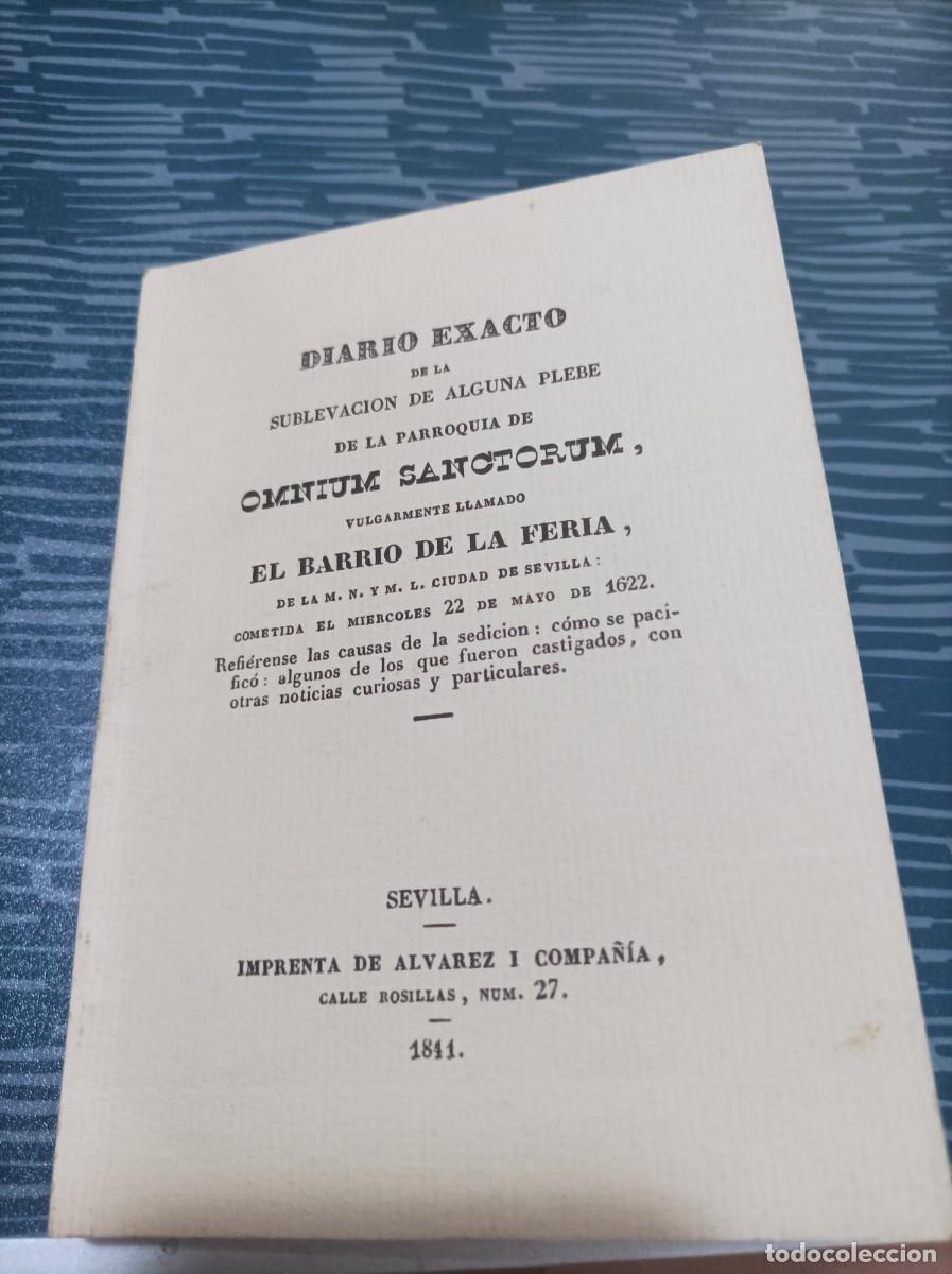 Gebrauchte B&uuml;cher: DIARIO EXACTO DE SUBLEVACI&Oacute;N DE ALGUNA PLEBE DE LA PARROQUIA DE OMNIUM SANCTORUM....