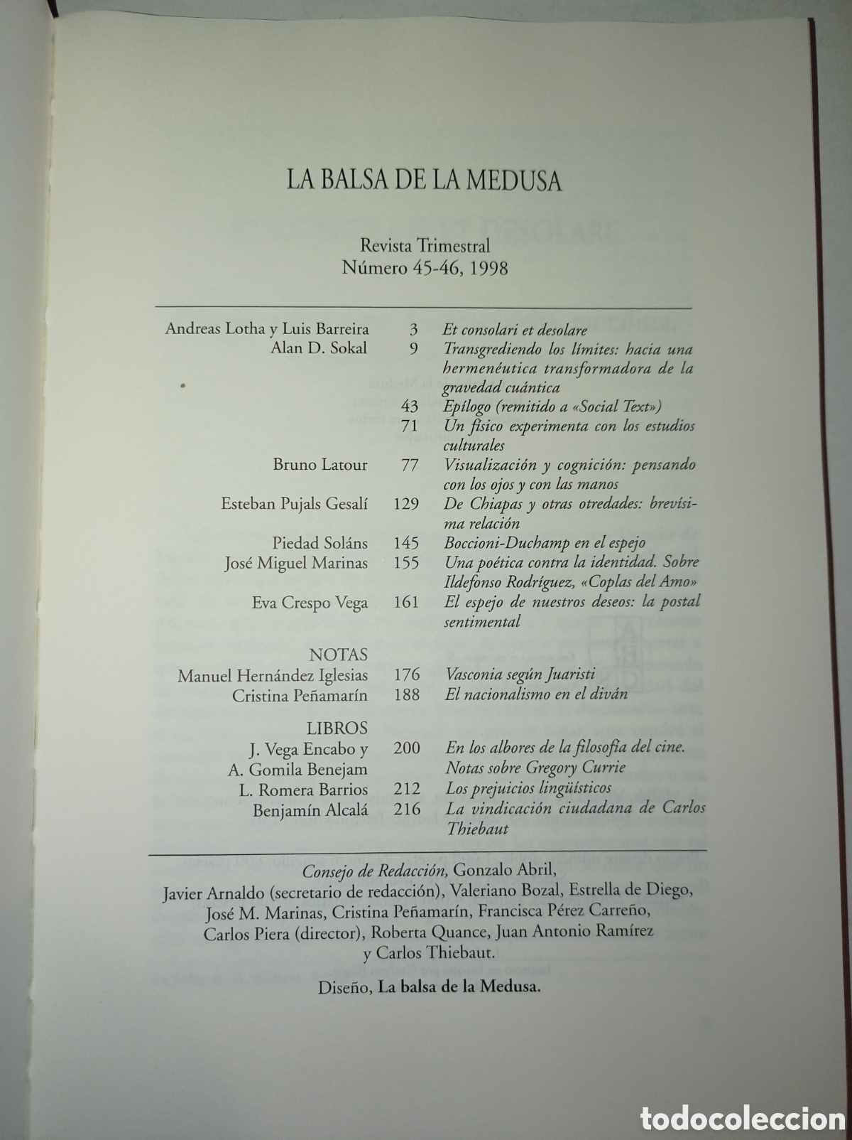 Libros de segunda mano: La balsa de la medusa. N&uacute;m 45/46 - Foto 2