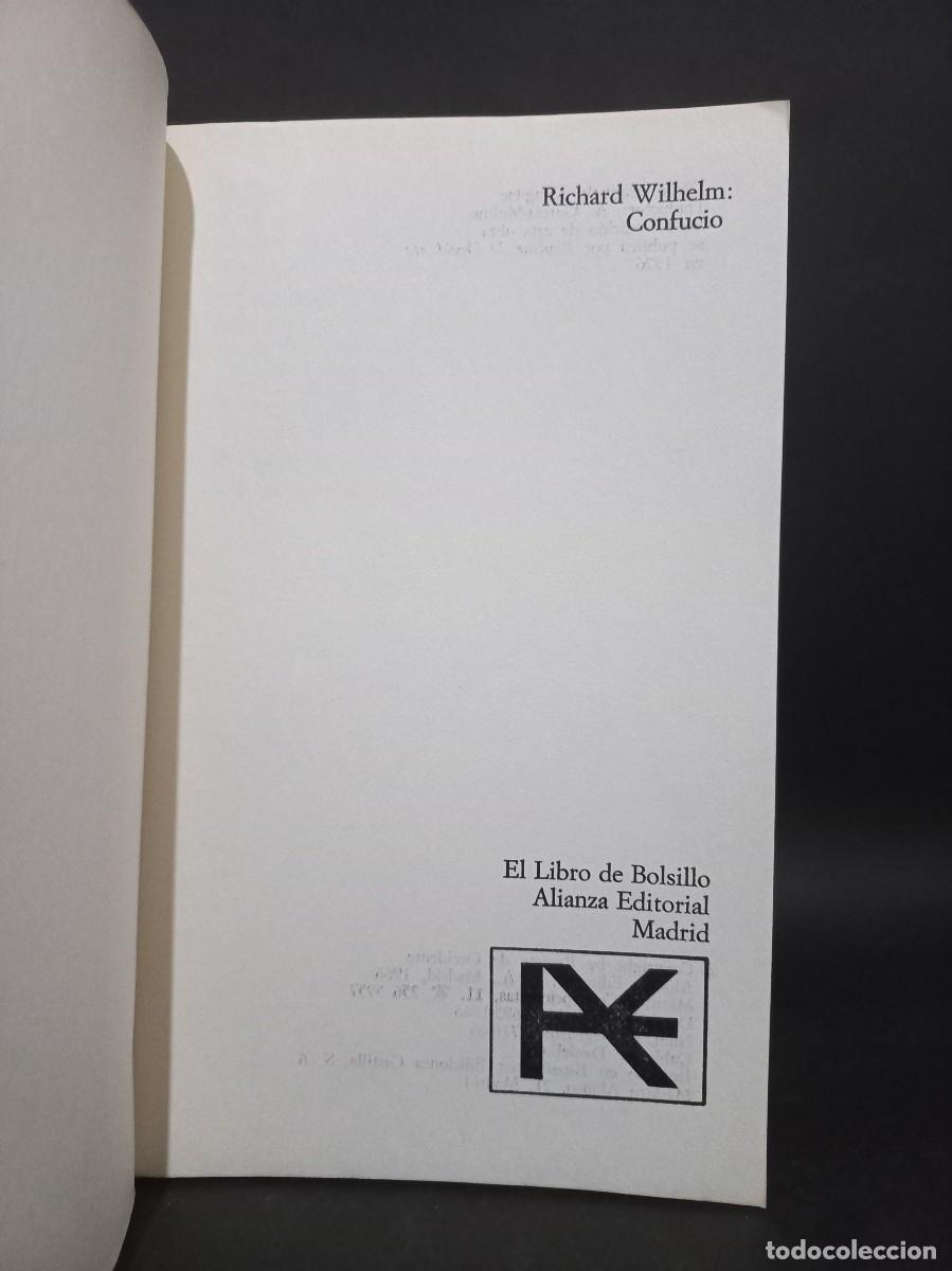 Libros de segunda mano: Richard Wilhelm - Confucio - 1966 - Foto 2