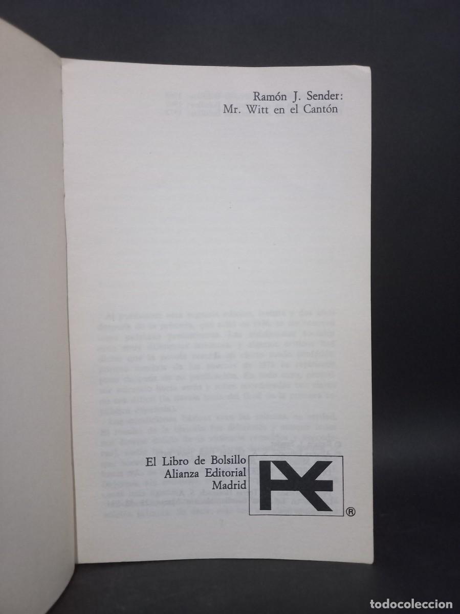 Libros de segunda mano: Ram&oacute;n J. Sender - Mr. Witt en el Cant&oacute;n - 1972 - Foto 2