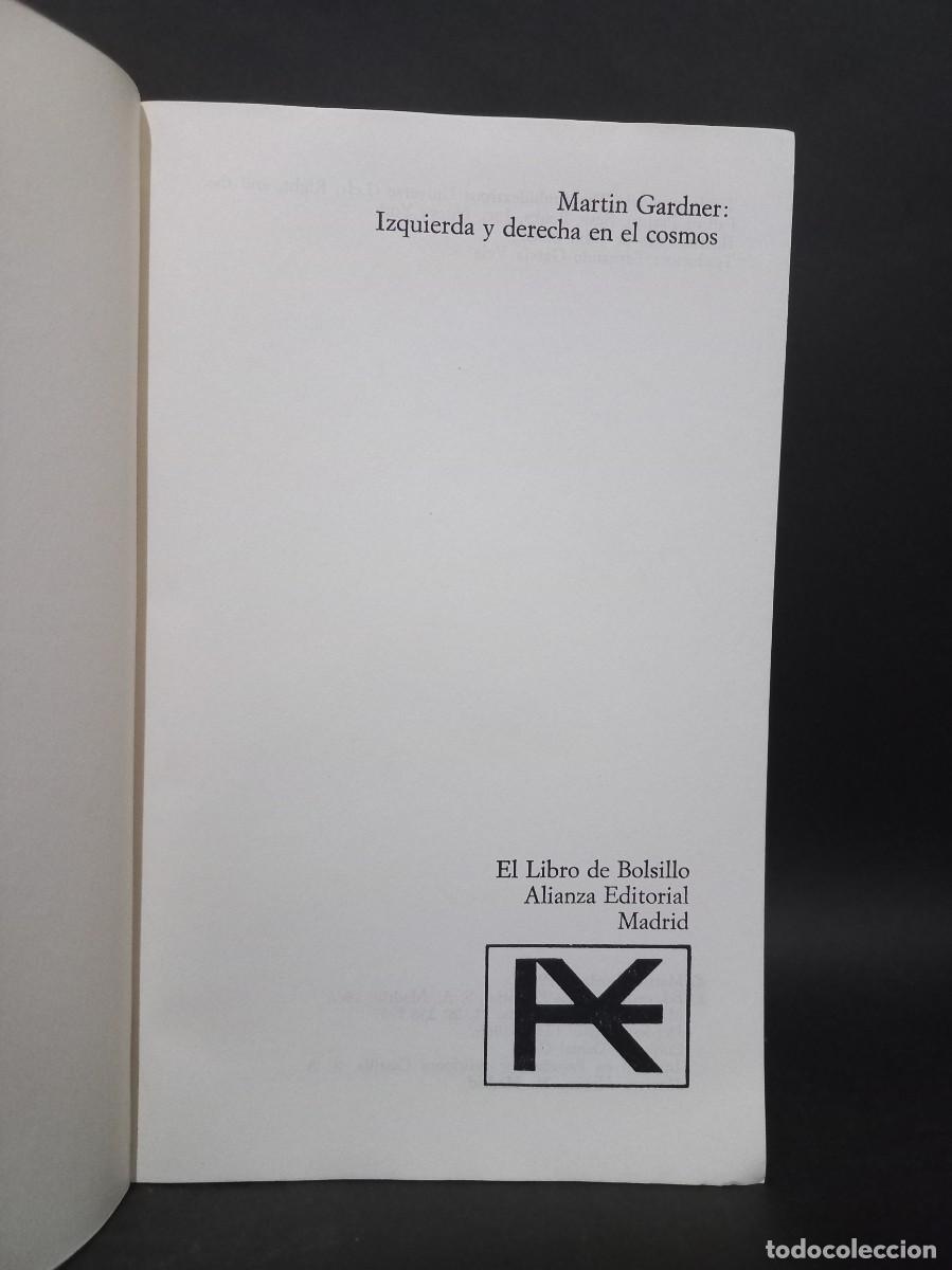Libros de segunda mano: Martin Gardner - Izquierda y Derecha en el Cosmos - 1966 - Foto 2