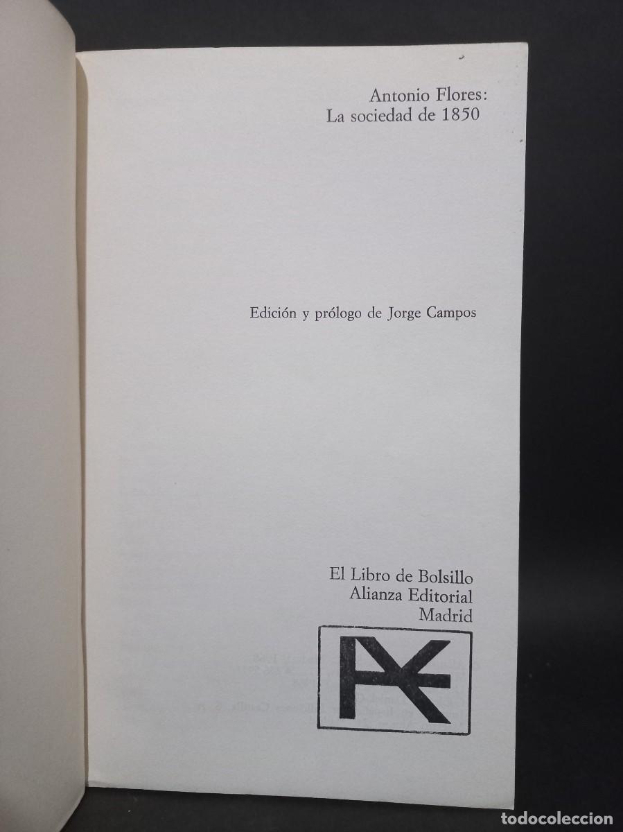 Libros de segunda mano: Antonio Flores - La Sociedad de 1850 - 1968 - Foto 2