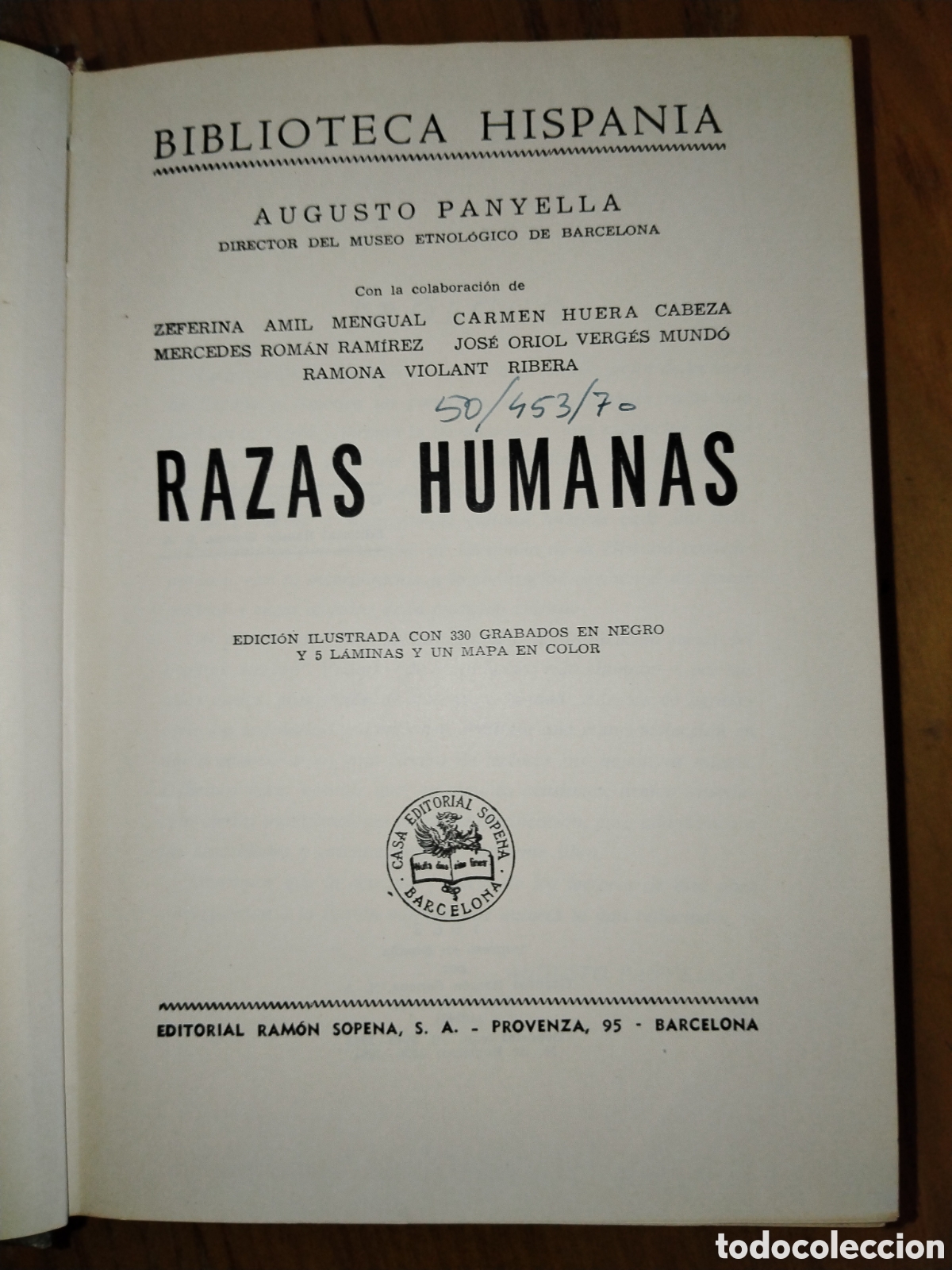 Libros de segunda mano: Razas humanas. Biblioteca Hispania. Sopena - Foto 3