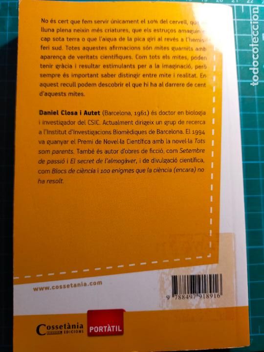 Libros de segunda mano: 100 MITOS DE LA CIENCIA - DANIEL CLOSA AUTET - CATALA - Foto 2