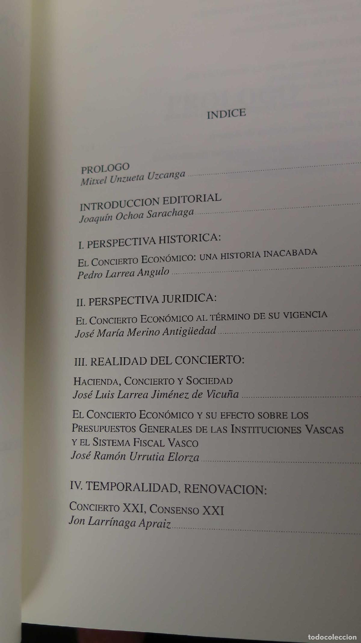 Libros de segunda mano: REFLEXIONES SOBRE EL CONCIERTO ECONOMICO VASCO - Foto 2